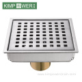 Stainless steel brushed shower drain